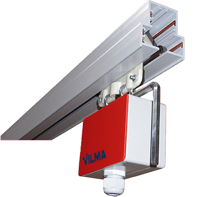 Закрытый короб с проводниками в боковом положении Vilma Multi-conductor bar system type CA 