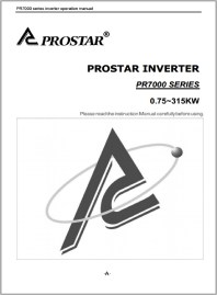 Руководство по эксплуатации частотные преобразователи PR7000 Prostar